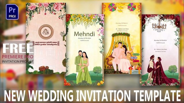 Free Premiere Pro Modern Wedding Invitation (Editor's Library)