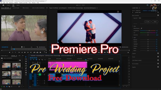 Free Premiere Pro 2024 Pre-Wedding Project Template (Editing House)