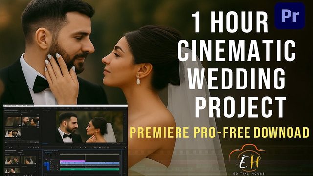 Free Premiere Pro 1-Hour Cinematic Wedding Film Project (Editing House)