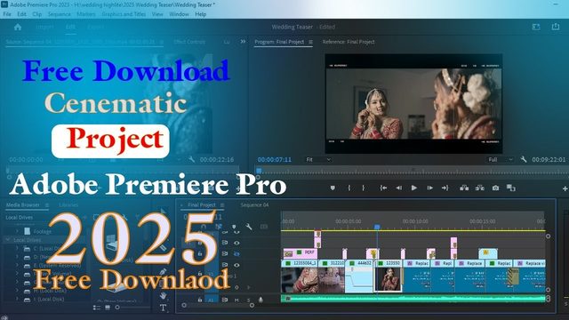 Free Premiere Pro Cinematic Wedding Highlight Project (Royal Photoediting)