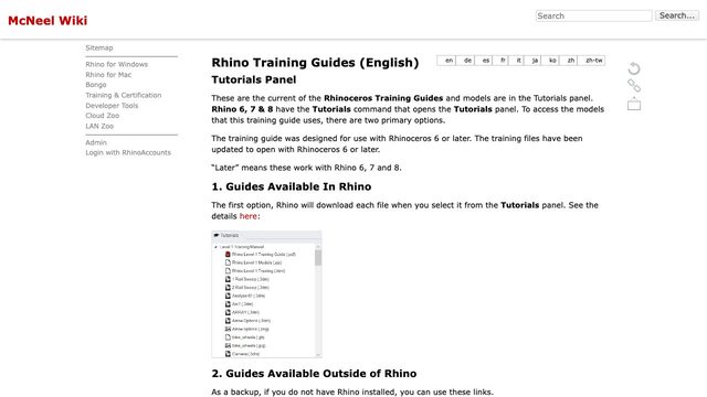 Free Rhino 6 Level 1 Training Guide and Exercise Models (McNeel)