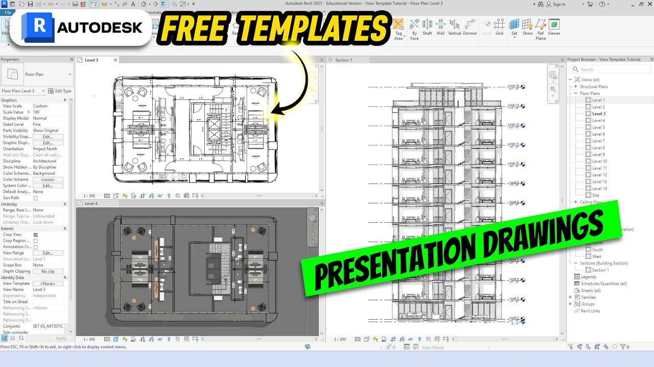 Free Revit View Templates: Presentation Drawings Without Photoshop