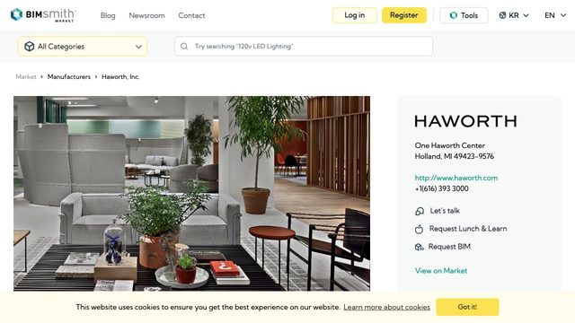 Free Revit Family Pack: Haworth Office Furniture Library on BIMsmith (Haworth)