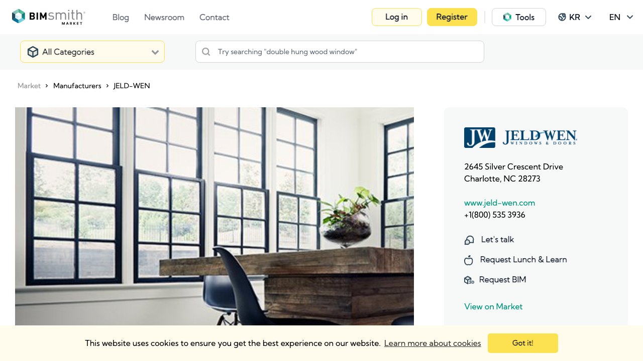 Free Revit Family Pack: JELD-WEN Wood and Clad Windows and Patio Doors on BIMsmith (JELD-WEN)