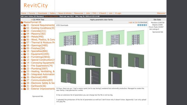 Free Revit 2011 Family: Highly Parametric Door (fabioloretti)