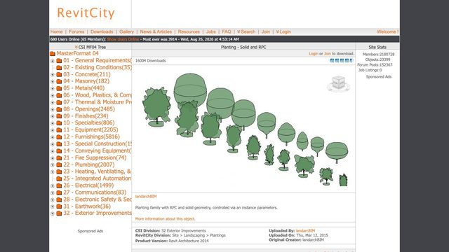 Free Revit 2014 Family: Planting with RPC and Solid Geometry Switch (landarcBIM)