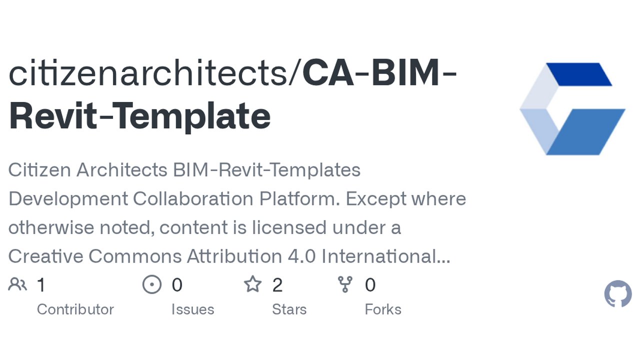 Free Revit 2017 Project Template: CA BIM Revit Template (Citizen Architects)