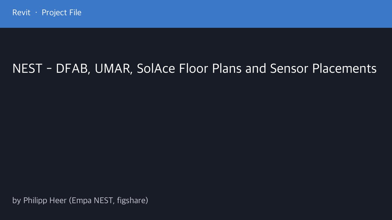 Free Revit 2019 Project: NEST DFAB, UMAR and SolAce Units with Sensor Placements (Empa)