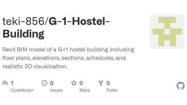 Free Revit 2027 Project: C-Shaped G+1 Hostel Building (teki-856)