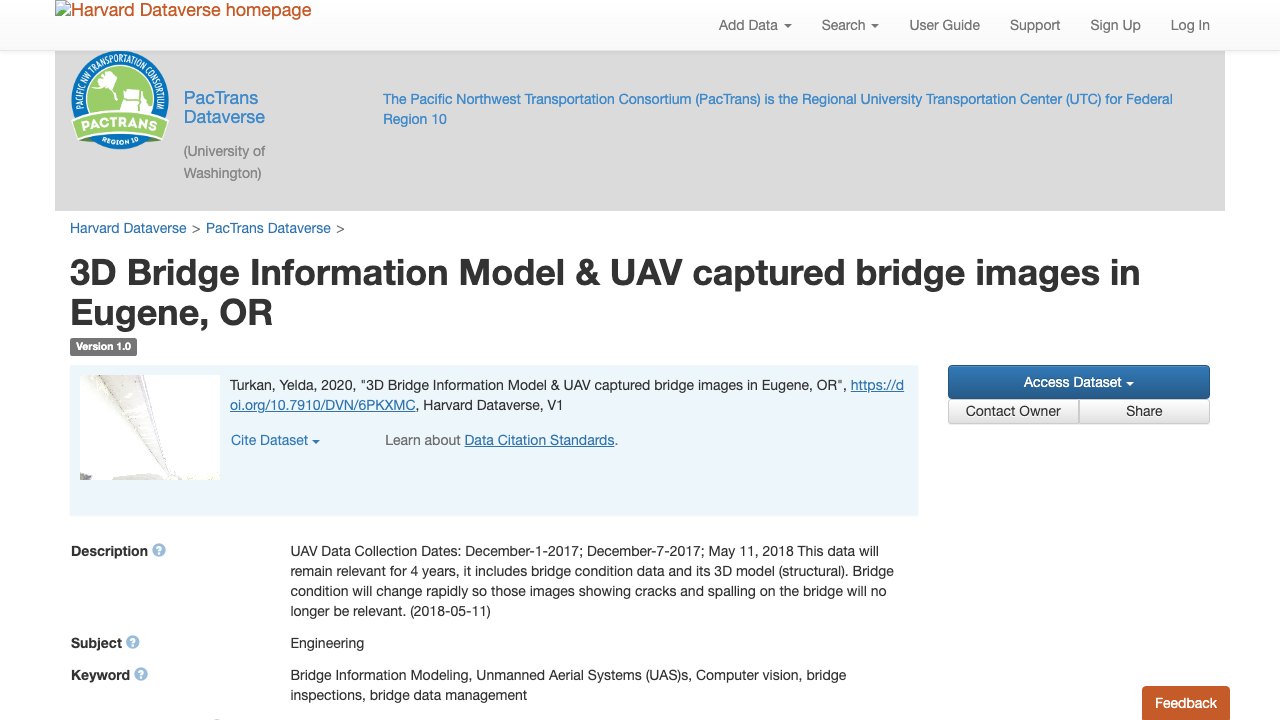 Free Revit 2018 Project: Structural Bridge Information Model with UAV Images, Eugene OR (Yelda Turkan)