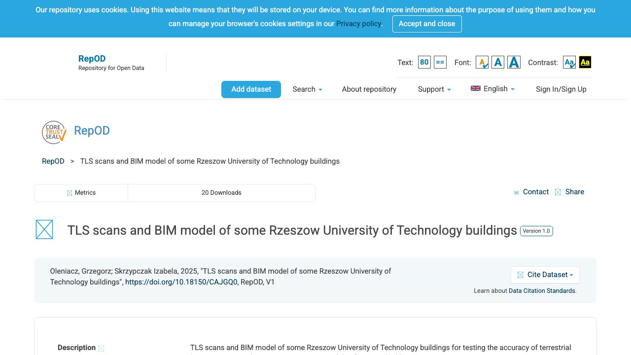Free Revit 2020 Project: Scan-to-BIM Model of Rzeszow University of Technology Buildings (Oleniacz, Skrzypczak)