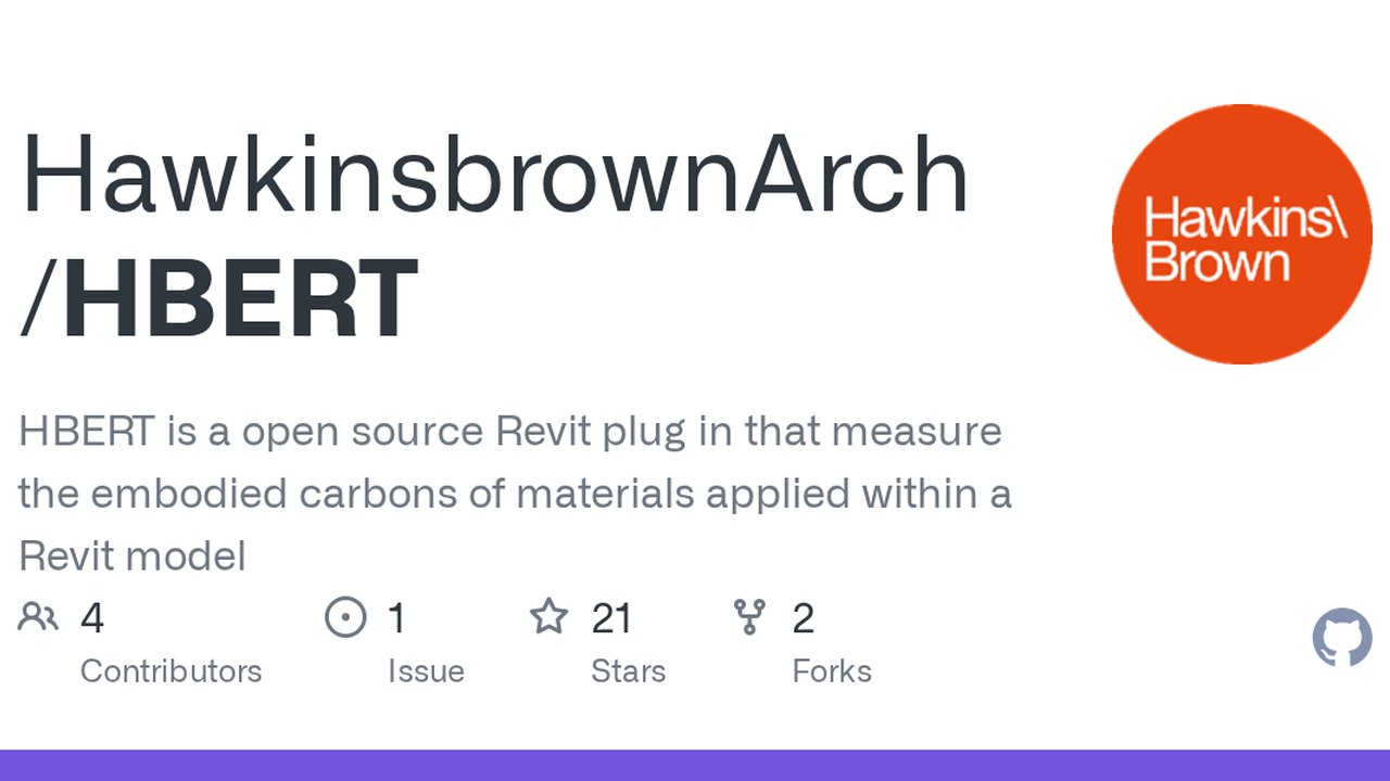 Free Revit 2024 Project Template: HBERT Embodied Carbon Starter Files, Revit 2018–2024 (Hawkins\Brown)