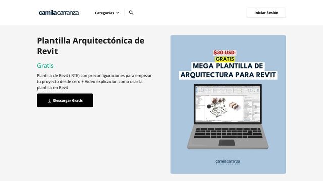 Free Revit Project Template: Architectural Template with Setup Video (Camila Carranza)