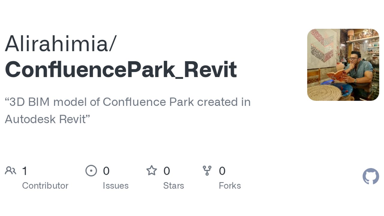Free Revit 2025 Project: Confluence Park BIM Model with Site Topography (Alirahimia)