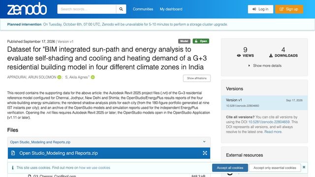 Free Revit 2025 Project: G+3 Residential Sun-Path and Energy Models for Four Indian Climates (Appadurai, Agnes)