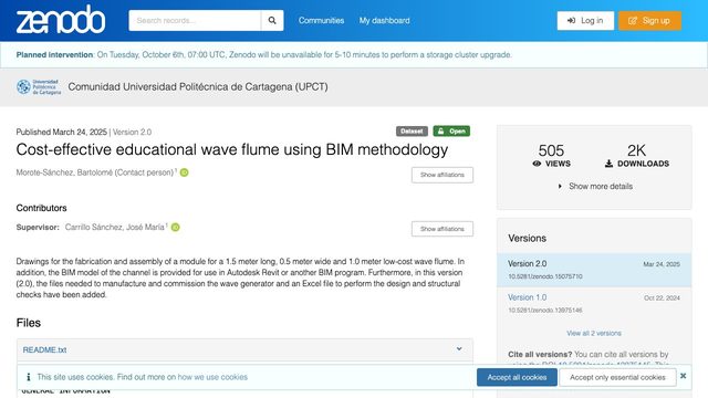 Free Revit 2023 Project: Low-Cost Educational Wave Flume Model (Bartolomé Morote-Sánchez)