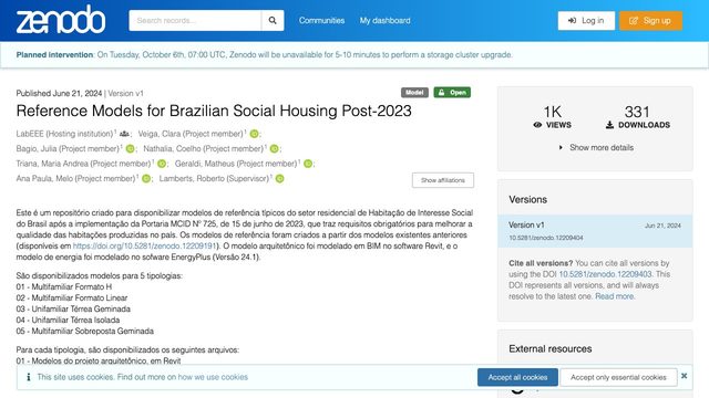 Free Revit 2024 Project: Brazilian Social Housing Reference Models after Portaria 725 (LabEEE UFSC)