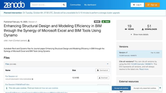 Free Revit 2024 Project: Structural Models for an Excel and Dynamo BIM Workflow Paper (Inam Ullah)