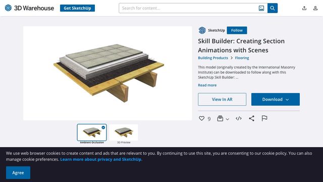 Free SketchUp Skill Builder File: Section Animations with Scenes