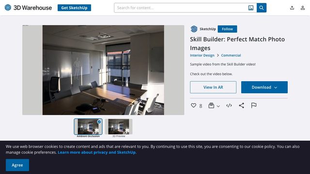 Free SketchUp Skill Builder File: Match Photo Building Modeling