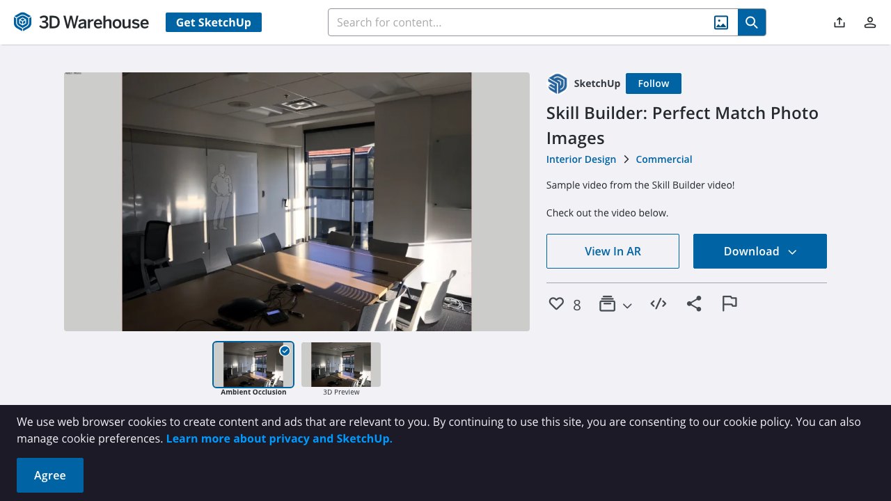 Free SketchUp Skill Builder File: Match Photo Building Modeling