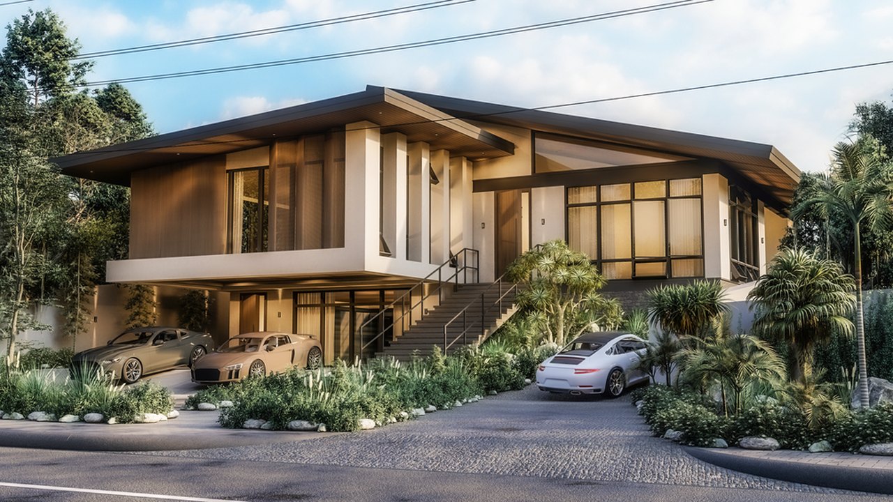 Free SketchUp + Lumion 10 Modern House Exterior Project (JMC 01)