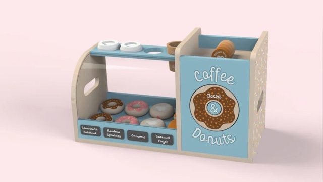 Free SolidWorks Tutorial Files: Toy Donut Shop Assembly (Dassault)