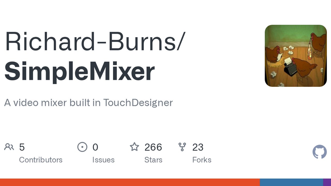 Free TouchDesigner 2023.12000 Project: SimpleMixer VJ Video Mixer (Richard Burns)