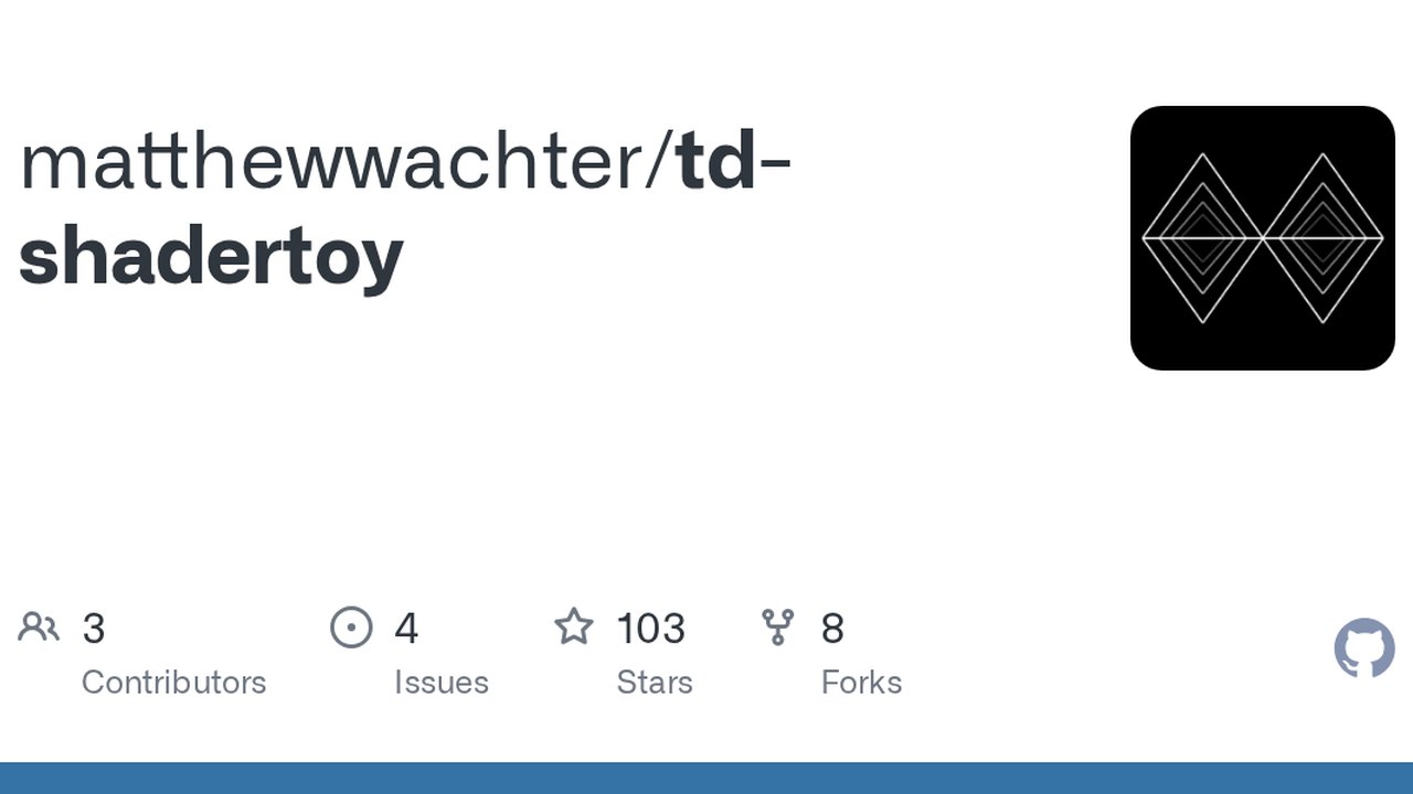 Free TouchDesigner 2023.11340 Project: Shadertoy Converter & Browser (Matthew Wachter)