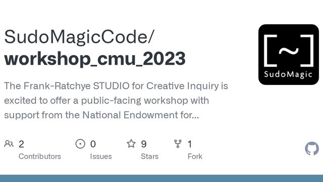 Free TouchDesigner 2022.35320 Workshop Files: CMU STUDIO for Creative Inquiry 2023 (SudoMagic)