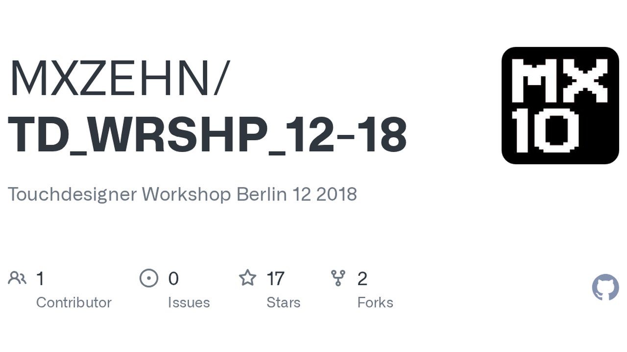 Free TouchDesigner Berlin Workshop 2018 Files: Audio Viz, LED Mapping, Laser (Heckmann, Kraus)