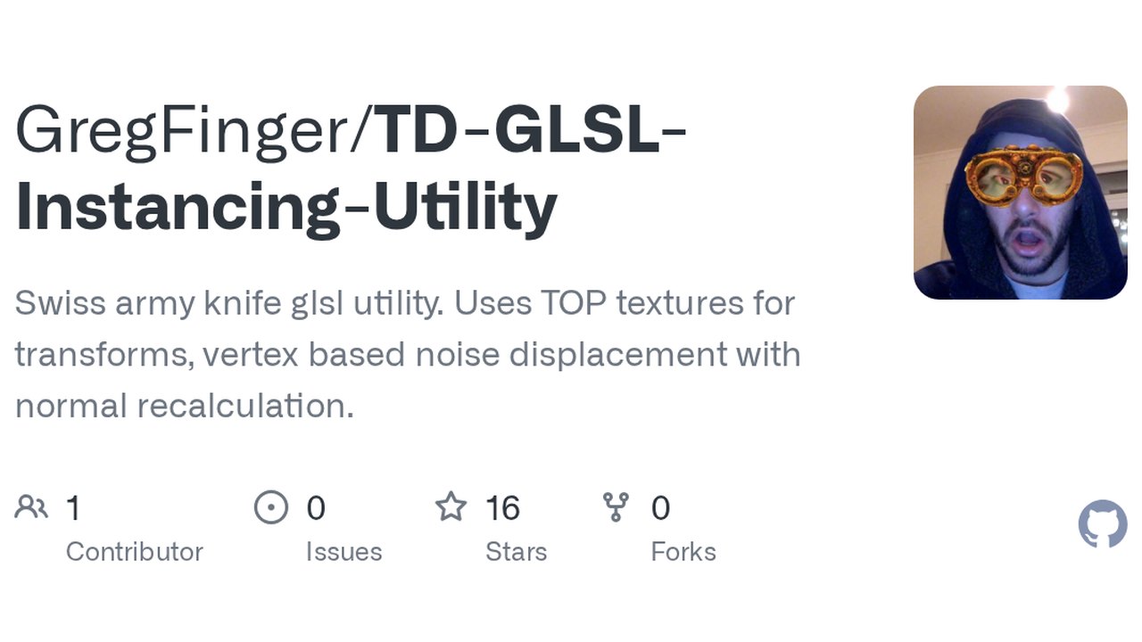 Free TouchDesigner Project: GLSL Instancing Utility with TOP Transforms & Noise (Greg Finger)