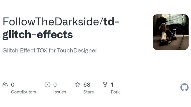 Free TouchDesigner Component: Glitch Effect TOX Set, RGB & Pixel Motion Glitch (FTD)