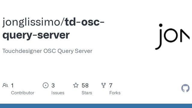 Free TouchDesigner 2020.x+ Component: OSC Query Server for Custom Parameters (Jonglissimo)