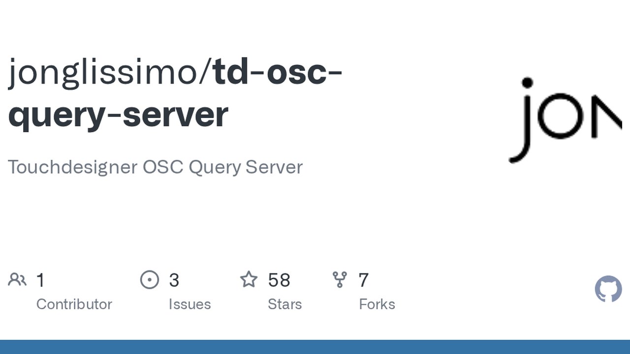 Free TouchDesigner 2020.x+ Component: OSC Query Server for Custom Parameters (Jonglissimo)