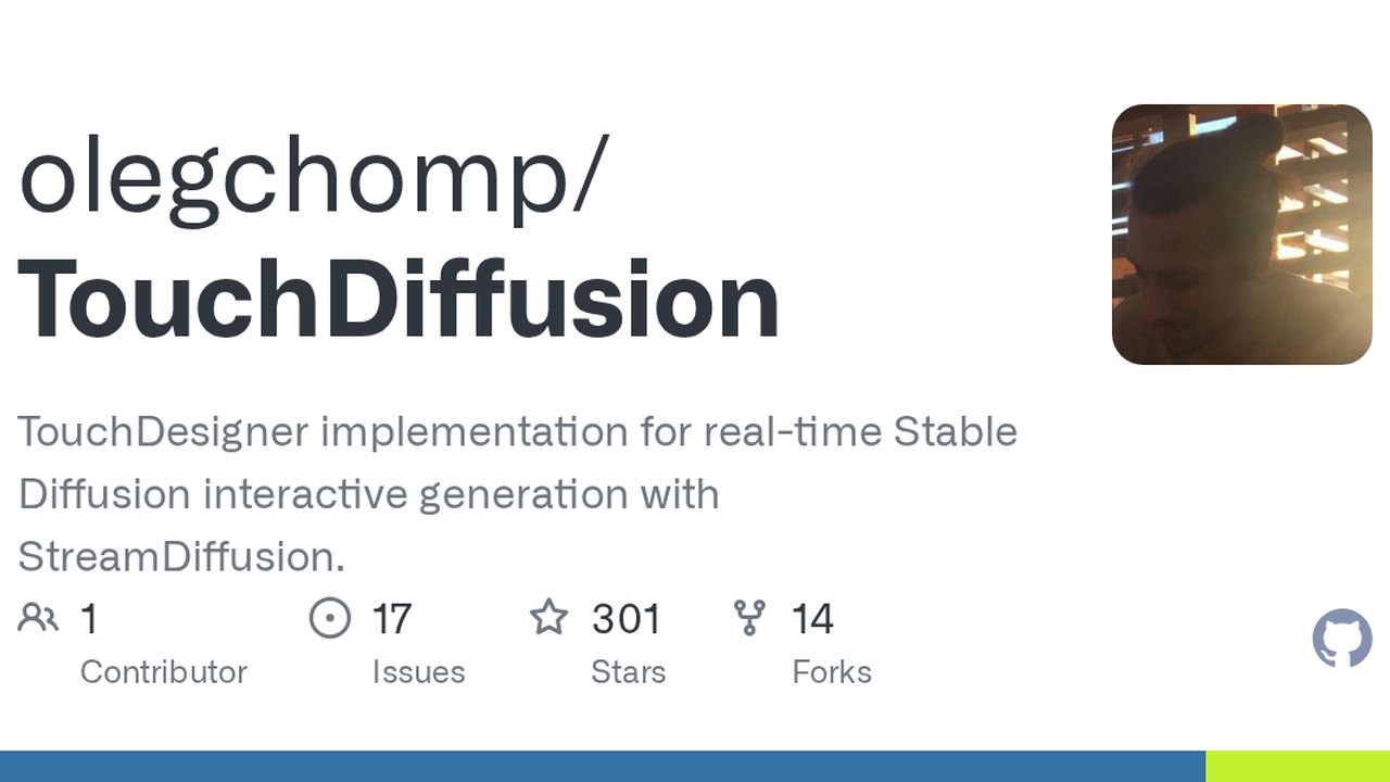 Free TouchDesigner 2023 Component: TouchDiffusion Real-Time Stable Diffusion (olegchomp)