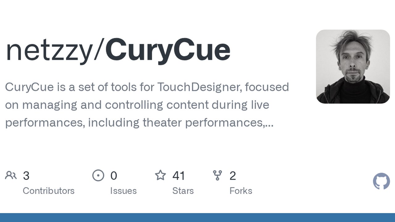 Free TouchDesigner Project: CuryCue Cue-Based Show Control for Theater & Installations (Evgeniy Afonin)