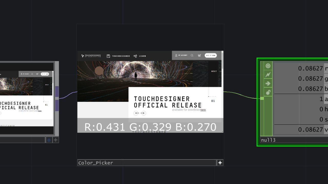 Free TouchDesigner Component: Color Picker with RGB and HSV Output (aliu292)