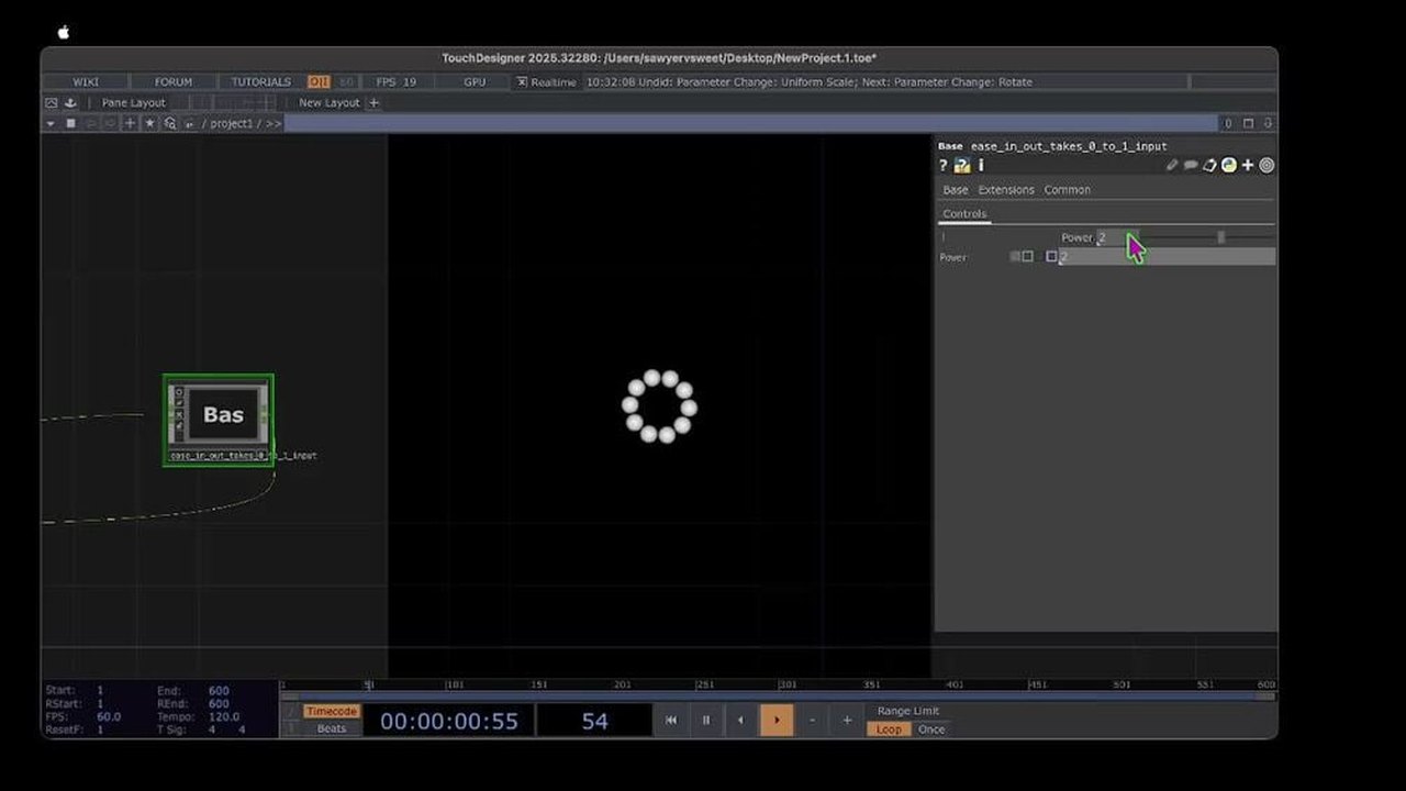 Free TouchDesigner Component: Easing Curves for 0 to 1 LFOs (Nova New Chorus)