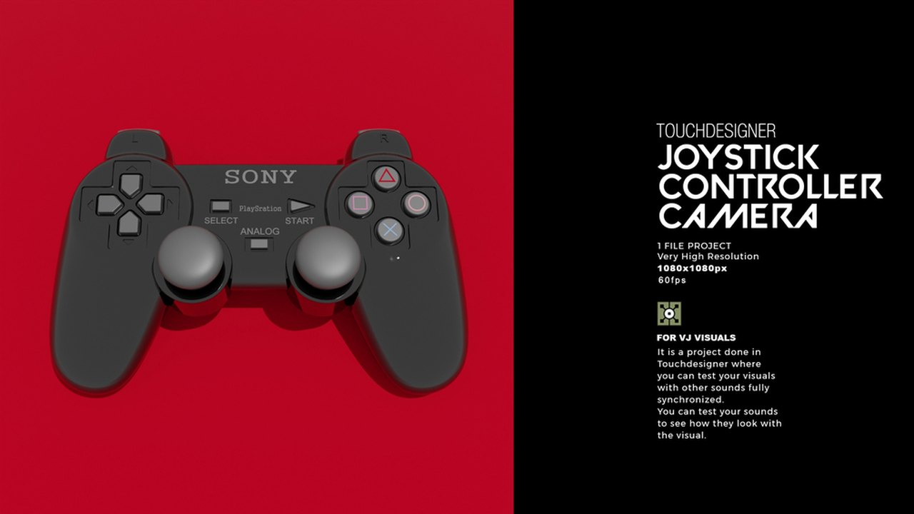 Free TouchDesigner Project: Joystick Controller 3D Camera (woorap g)