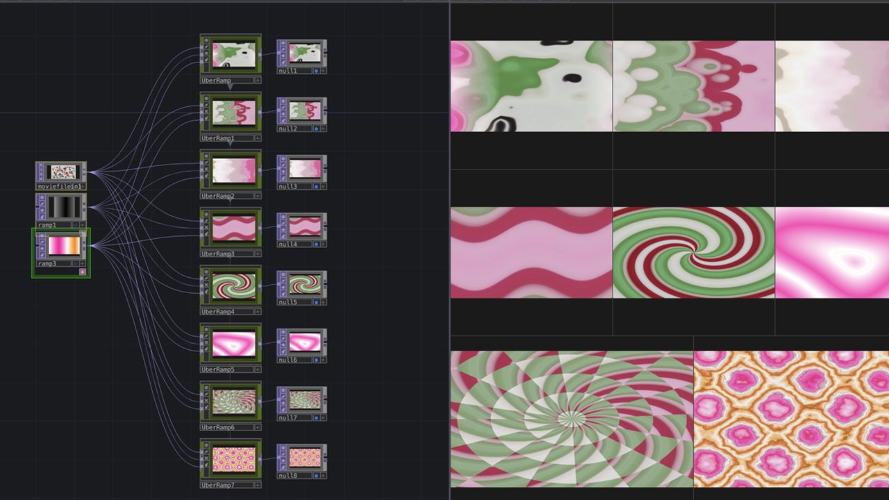 Free TouchDesigner Component: UberRamp GLSL 2D and 3D Pattern Generator with Example Project (Chaosandlogic)