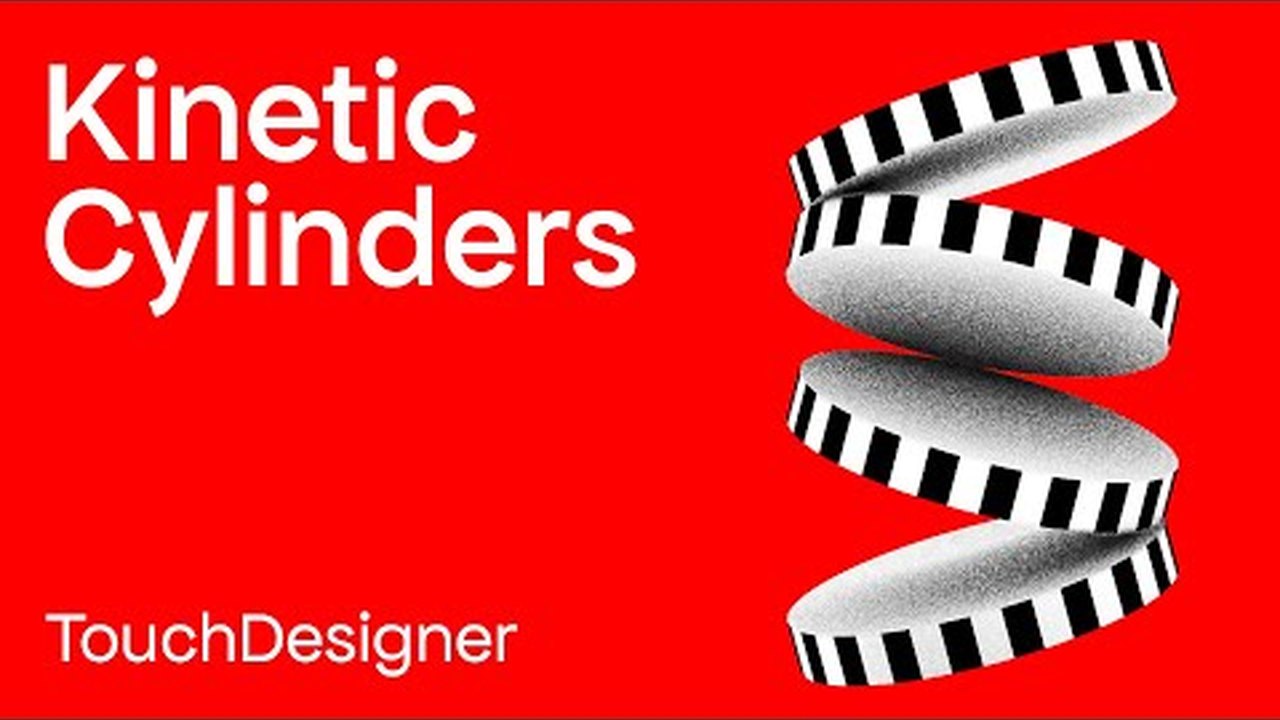Free TouchDesigner 2025.30280 Project: Kinetic Cylinders (diogodiogo)