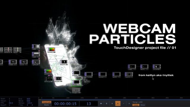 Free TouchDesigner 2023.12000 Project: Webcam Particles Effect (keitlyn)