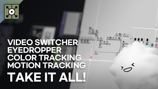 Free TouchDesigner 2020 Project: Video Switcher, Eyedropper, Color and Motion Tracking (Noto The Talking Ball)