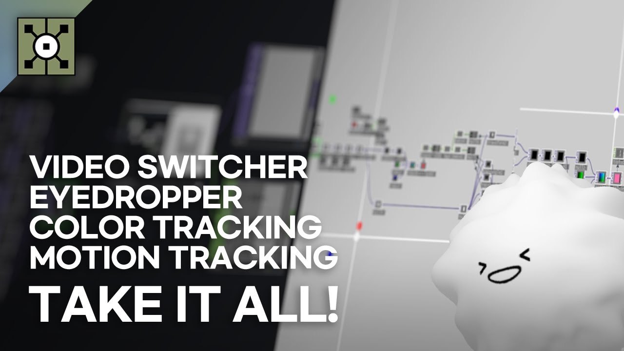 Free TouchDesigner 2020 Project: Video Switcher, Eyedropper, Color and Motion Tracking (Noto The Talking Ball)