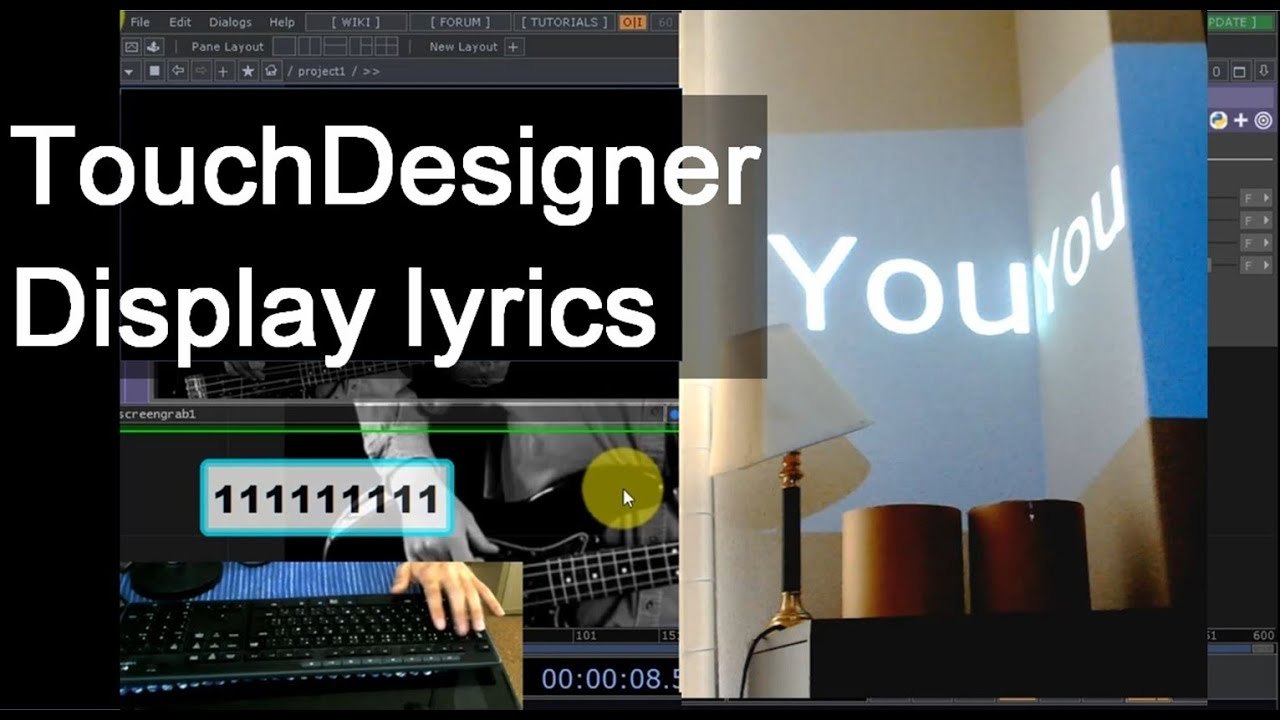 Free TouchDesigner Project: Lyrics Display Tool that Splits Text by Word (mamo)