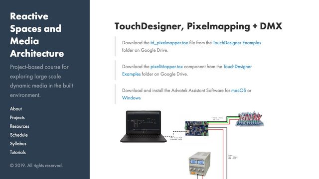 Free TouchDesigner Component: pixelMapper for LED Pixel Mapping over sACN DMX (CMU Reactive Spaces Course)