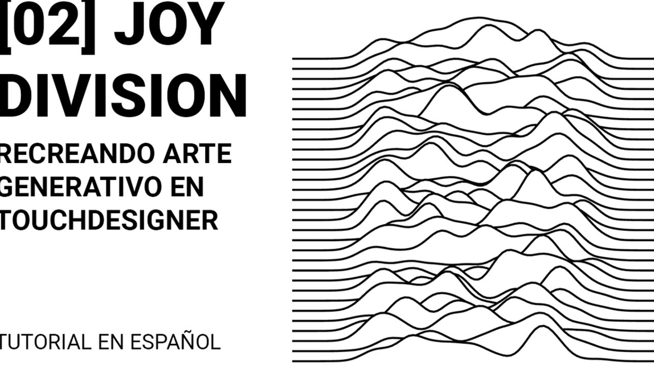 Free TouchDesigner Project: Joy Division Generative Art Recreation, Spanish Tutorial (internetbigboi)