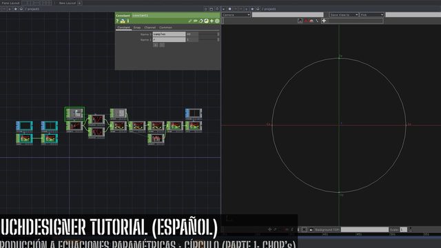 Free TouchDesigner Project: Parametric Circle from CHOPs, Spanish Tutorial Part 1 (Akenbak)