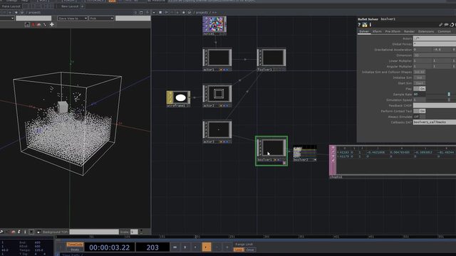 Free TouchDesigner Project: NVIDIA Flex Fluid Tank with Bullet Solver Bodies (petitsapin)